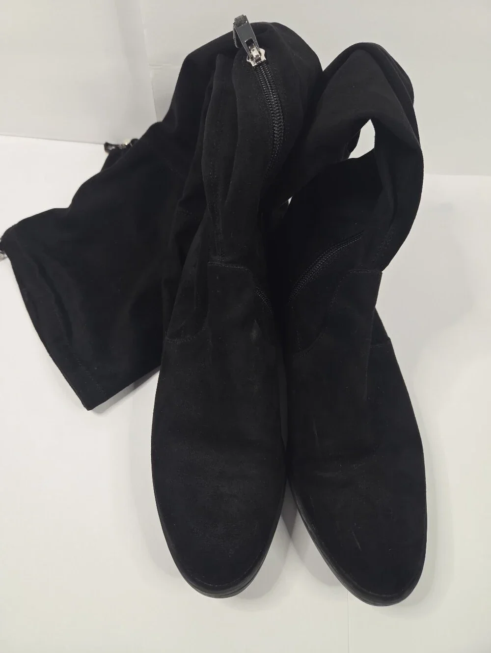 Sam Edelman Paloma Black Faux Suede Over The Knee OTK Boots Womens 6.5 M